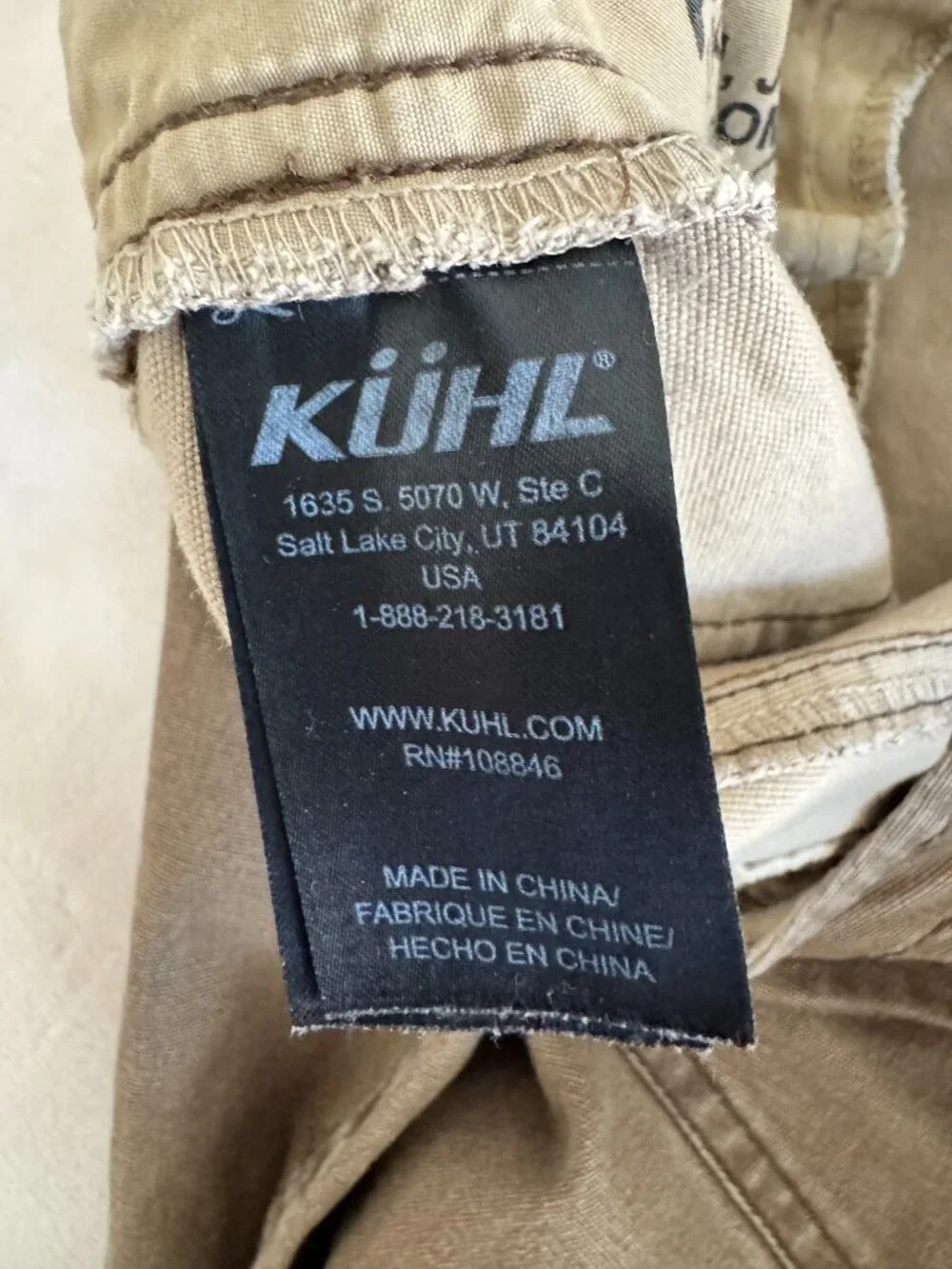 KUHL Free Kanvus Jean Mens 36x32 Brown Canvas Hiking Workwear Pants Stretch